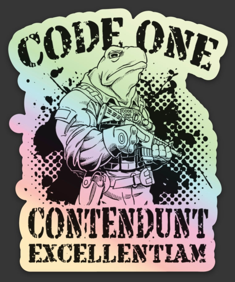 Code One - Holographic Die Cut Stickers