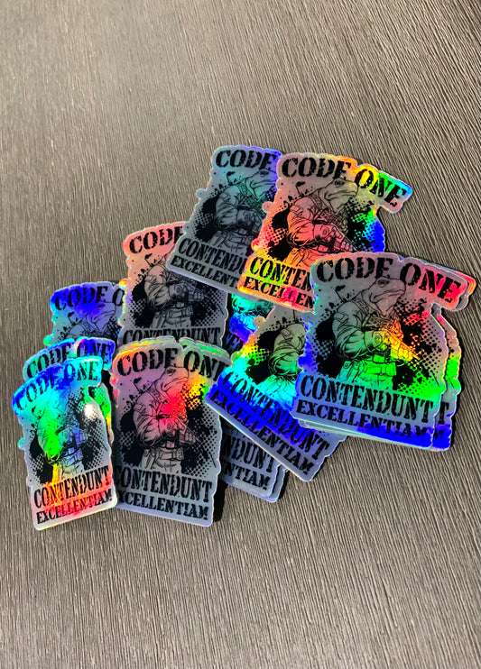 Code One - Holographic Die Cut Stickers